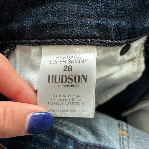 HUDSON Side Stripe Skinny Blue Jean - Picture 9 of 12